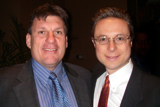 Craig D. Robins, Esq. with Chapter 13 Trustee Michael J. Macco at the retirement dinner for Judge Bernstein.